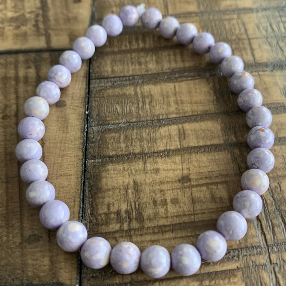 6mm Lavender Jasper Chakra Bracelet Handmade - Picture 3 of 4